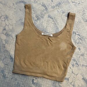 Groceries Apparel: Fitted Crop Tank Small Nude